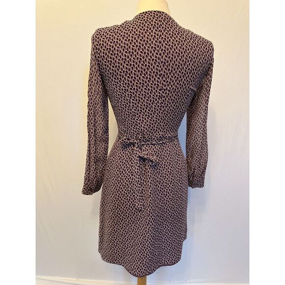 Vintage Ann Taylor 100% Silk Midi Dress with Gorgeous Print Size 2P - Picture 4 of 5